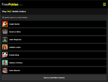 Tablet Screenshot of freepokies.com